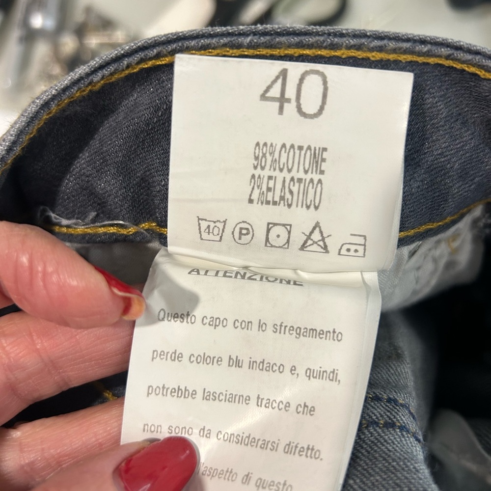 Beautiful Classic Gray distressed Jeans by Miss Miss❤️40/8 - Picture 13 of 14